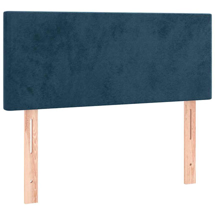 sengegavl med LED-lys 90x5x78/88 cm fløjl mørkeblå