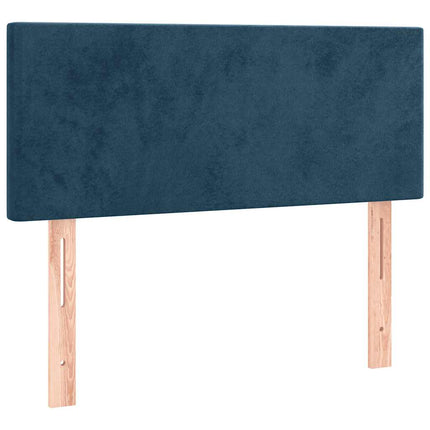 sengegavl med LED-lys 100x5x78/88 cm fløjl mørkeblå