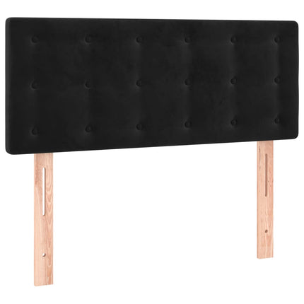 sengegavl med LED-lys 90x5x78/88 cm fløjl sort