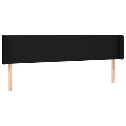 sengegavl med LED-lys 183x16x78/88 cm stof sort