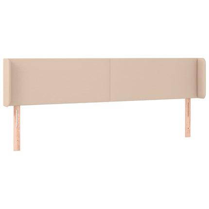 sengegavl med LED-lys 183x16x78/88cm kunstlæder cappuccino