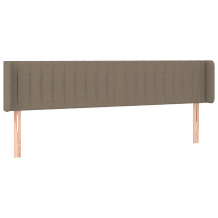 sengegavl med LED-lys 163x16x78/88 cm stof gråbrun