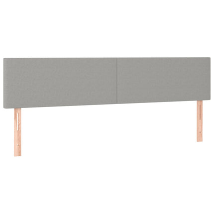 kontinentalseng med madras 200x200 cm stof lysegrå