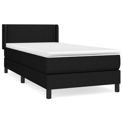 kontinentalseng med madras 90x190 cm stof sort
