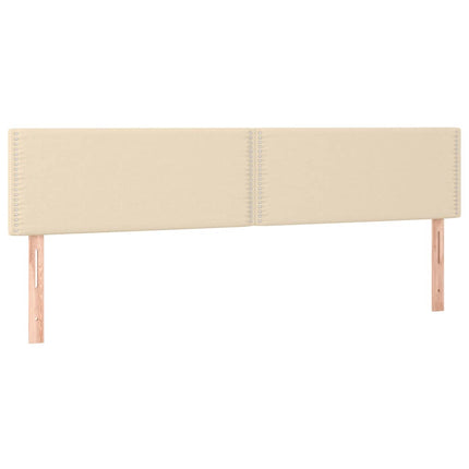 kontinentalseng med madras 200x200 cm stof cremefarvet