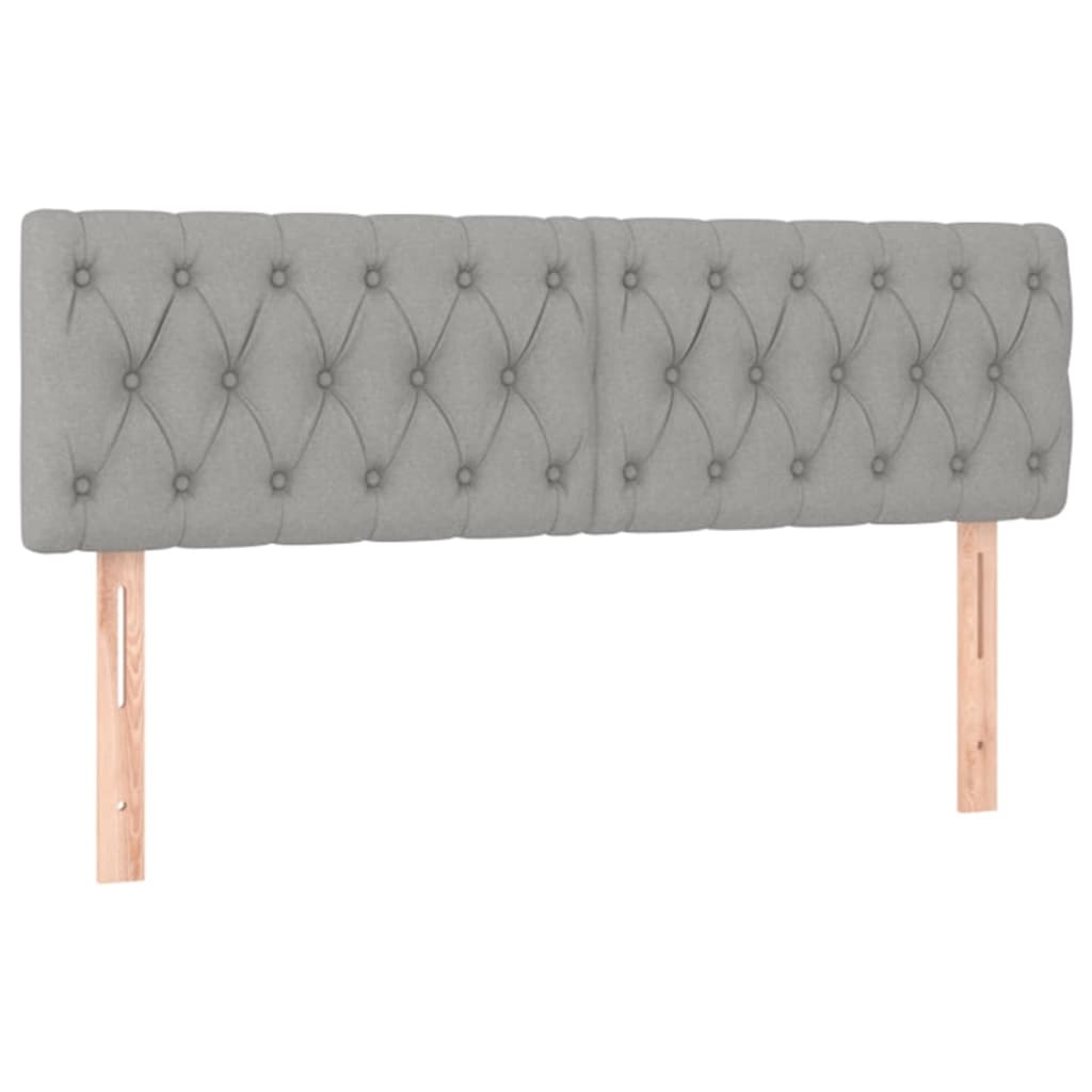 kontinentalseng 140x200 cm stof lysegrå