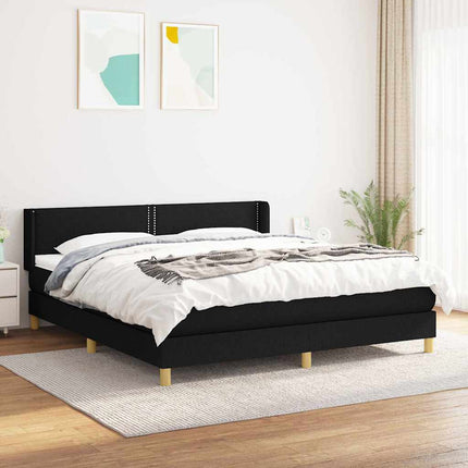 kontinentalseng med madras 160x200 cm stof sort