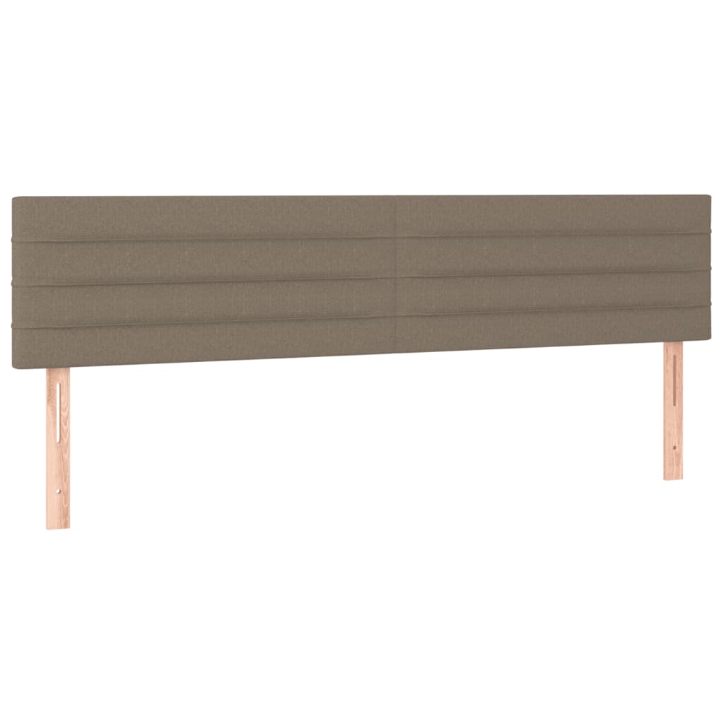kontinentalseng med madras 200x200 cm stof gråbrun