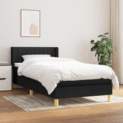 kontinentalseng med madras 100x200 cm stof sort