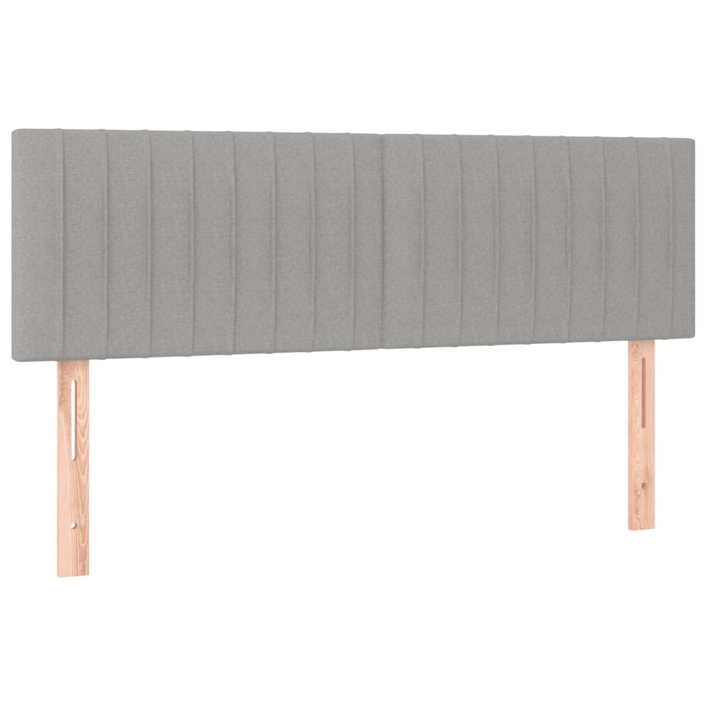 kontinentalseng med madras 140x190 cm stof lysegrå
