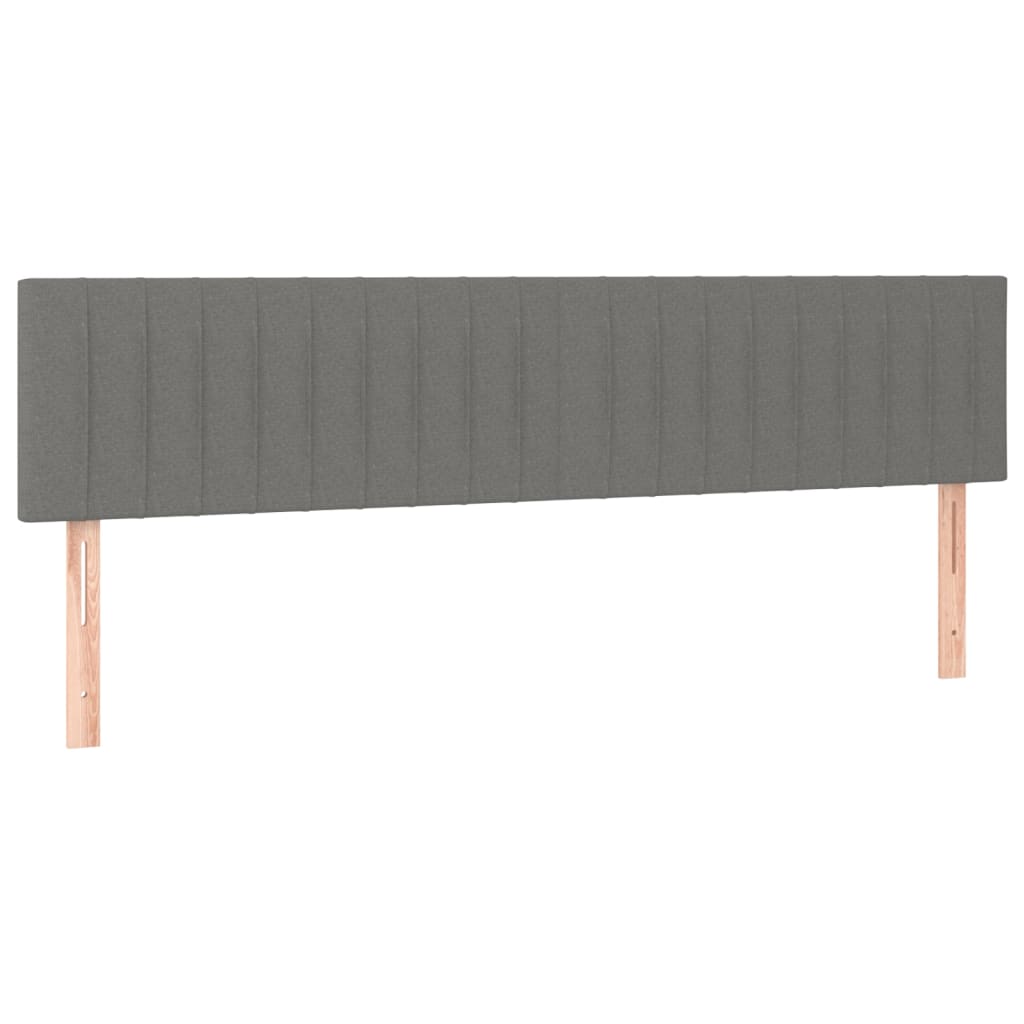 kontinentalseng med madras 200x200 cm stof mørkegrå