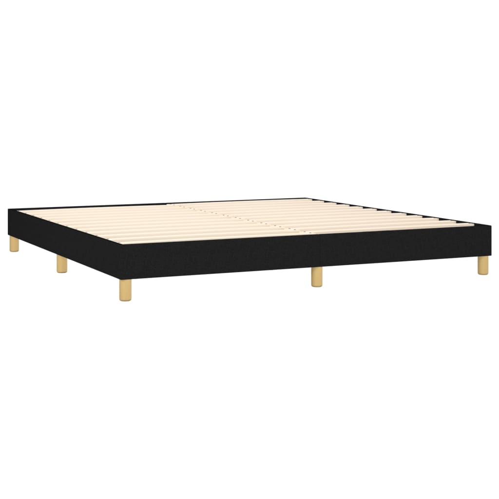 kontinentalseng med madras 200x200 cm stof sort