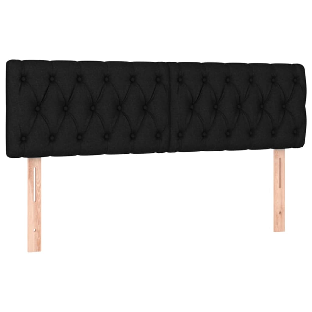 kontinentalseng med madras 140x190 cm stof sort