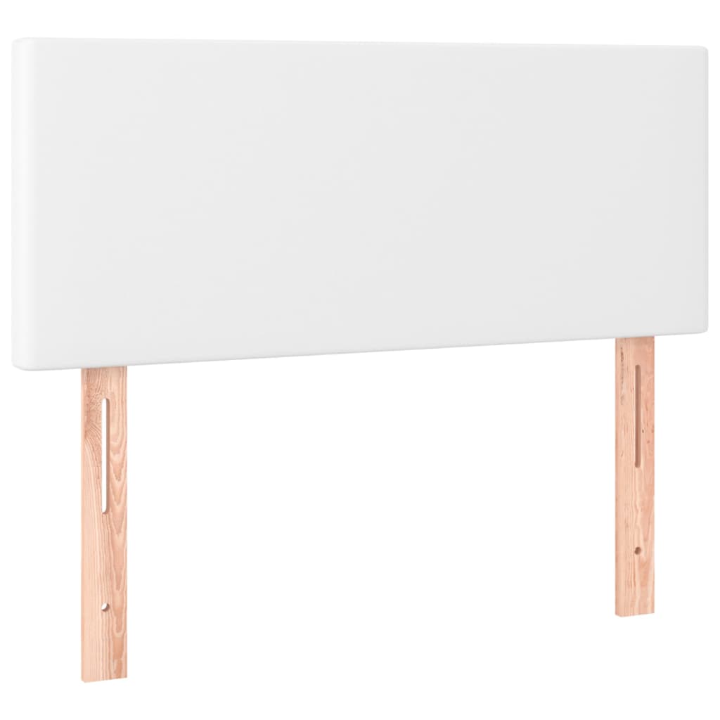 kontinentalseng med madras 80x200 cm kunstlæder hvid