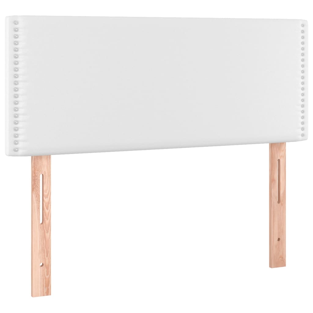 kontinentalseng med madras 100x200 cm kunstlæder hvid
