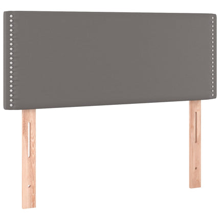 kontinentalseng med madras 100x200 cm kunstlæder grå