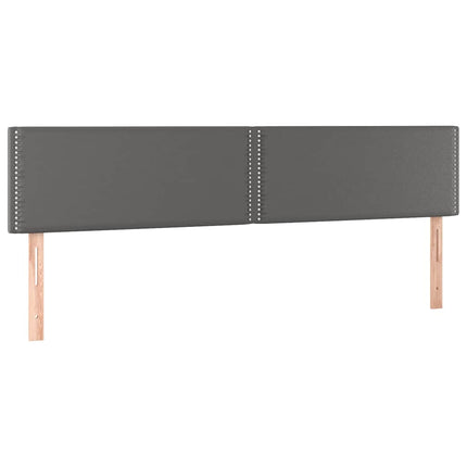 kontinentalseng med madras 200x200 cm kunstlæder grå