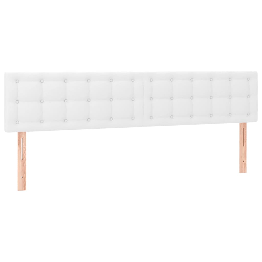 kontinentalseng med madras 200x200 cm kunstlæder hvid