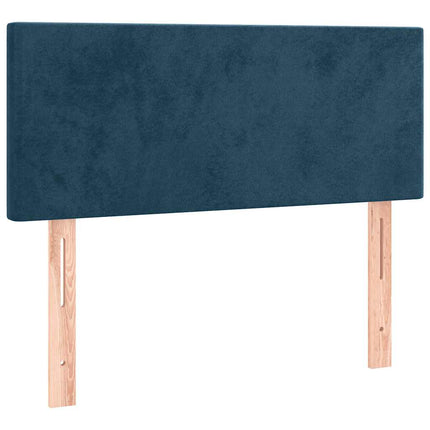 kontinentalseng med madras 100x200 cm fløjl mørkeblå
