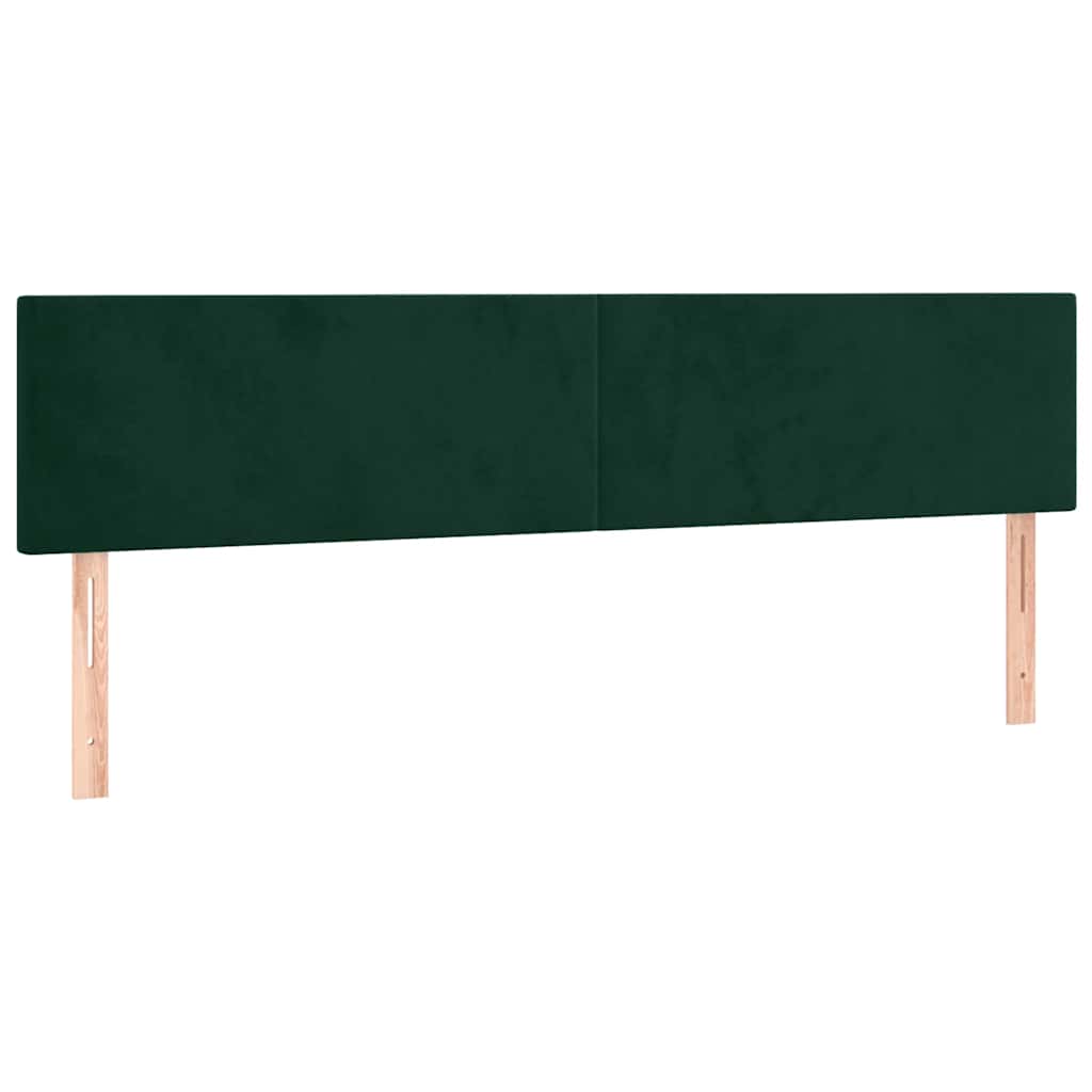 kontinentalseng med madras 160x200 cm fløjl mørkegrøn