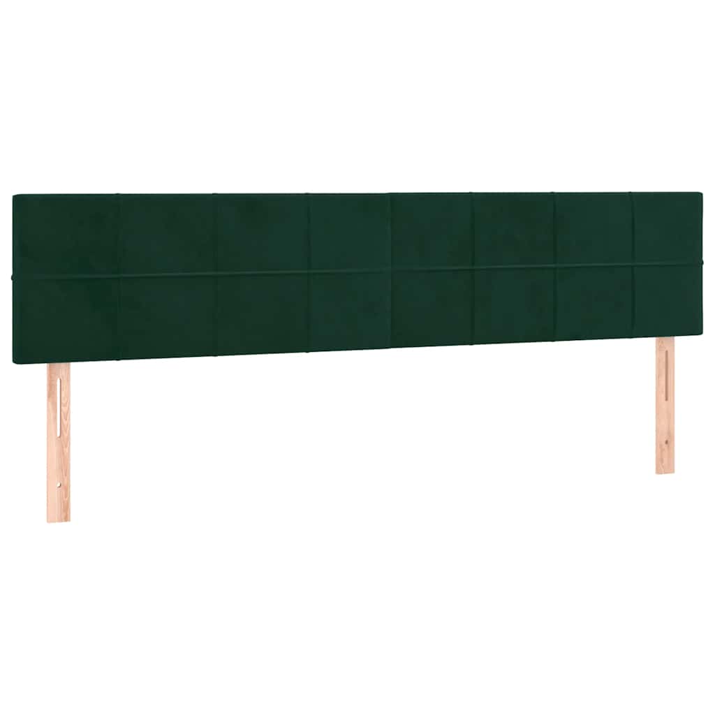 kontinentalseng med madras 180x200 cm fløjl mørkegrøn
