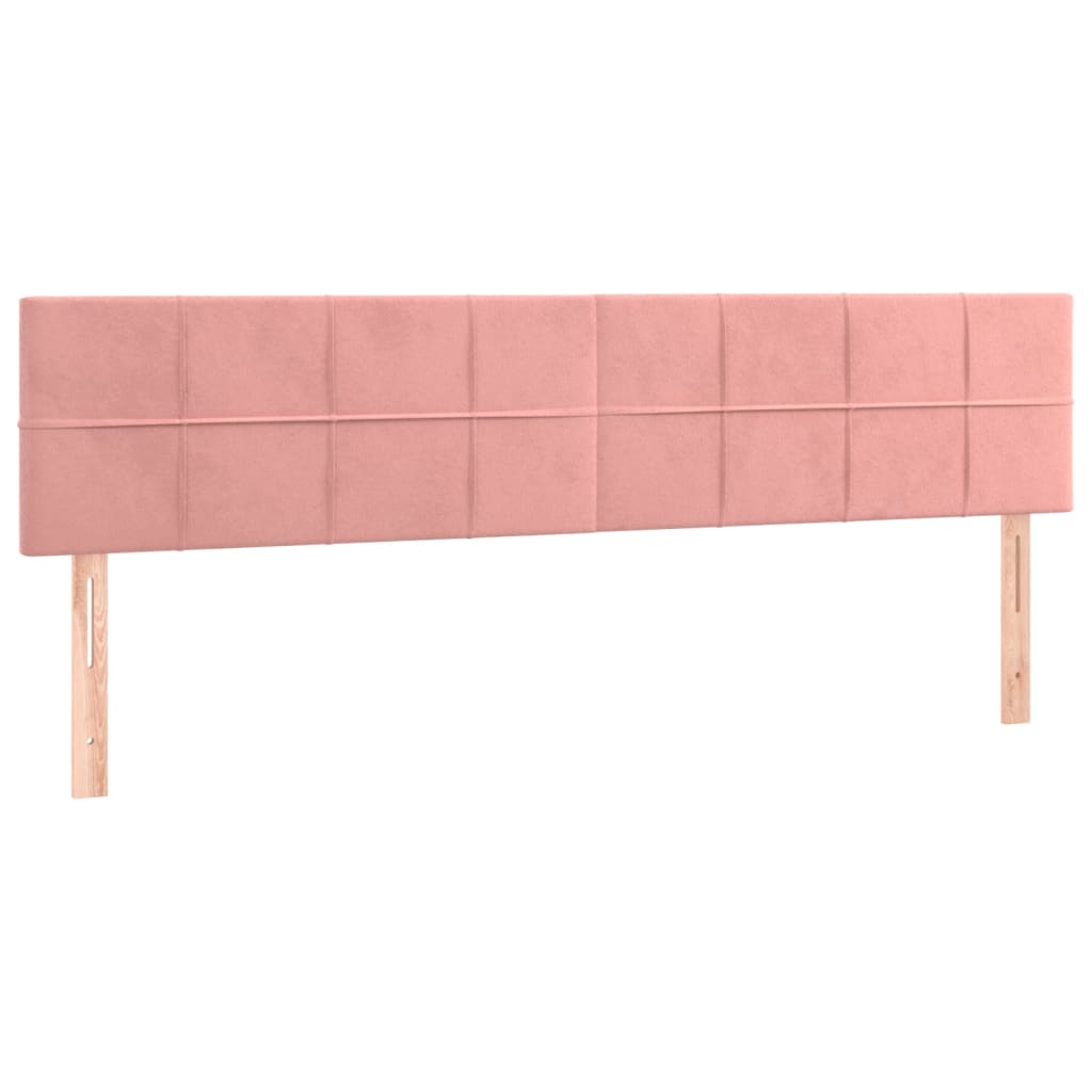 kontinentalseng med madras 200x200 cm fløjl lyserød