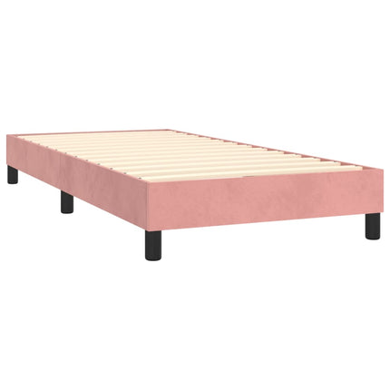 kontinentalseng med madras 90x190 cm fløjl pink