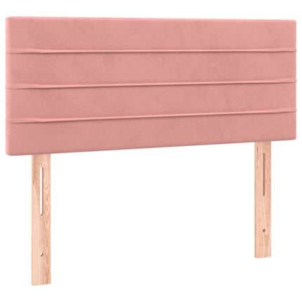 kontinentalseng med madras 90x190 cm fløjl pink