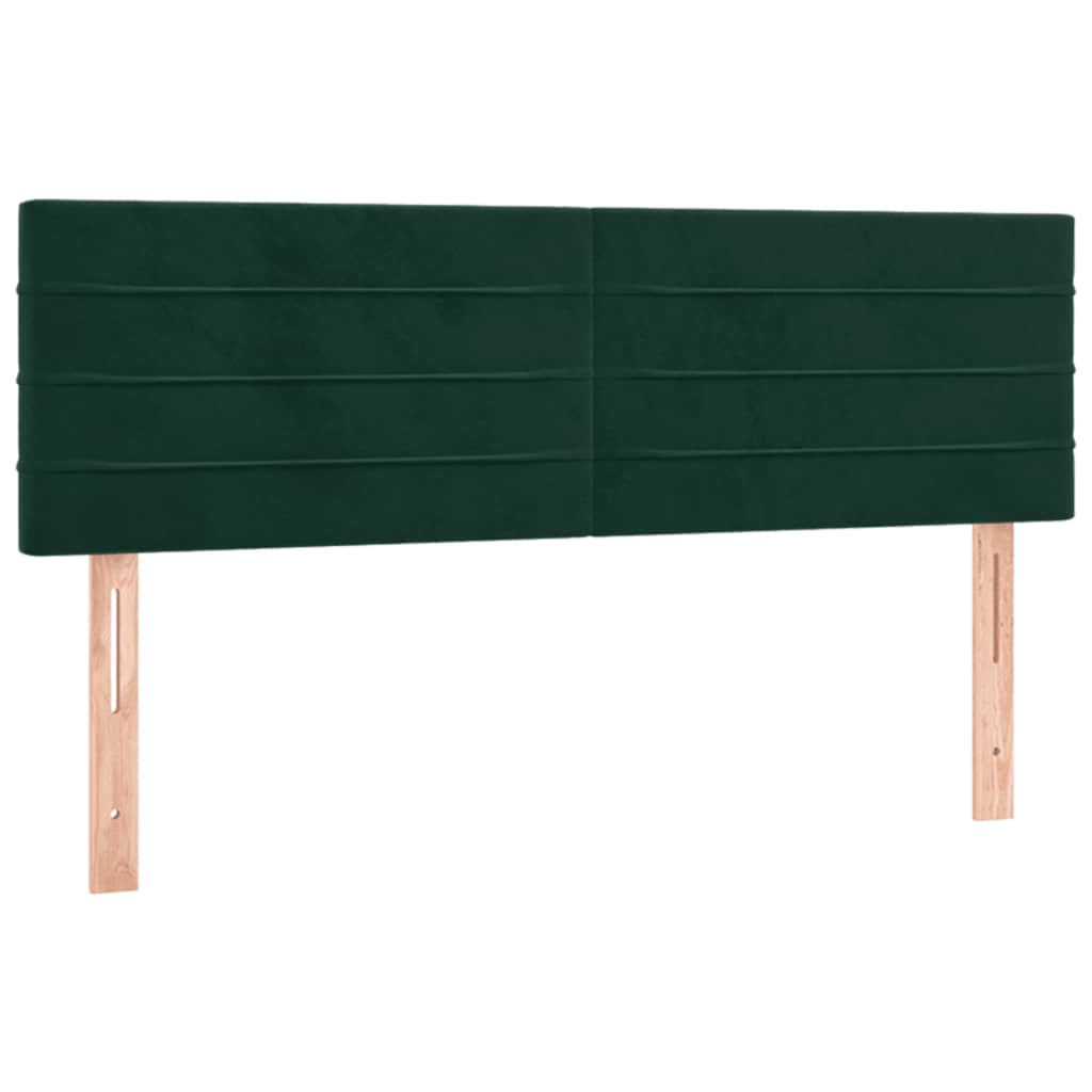 kontinentalseng med madras 140x200 cm fløjl mørkegrøn