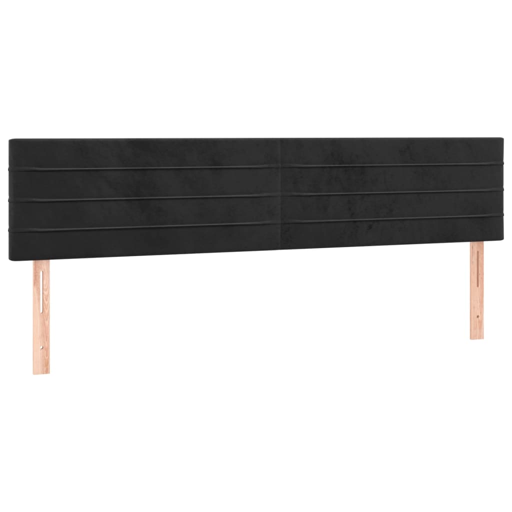 kontinentalseng med madras 160x200 cm fløjl sort