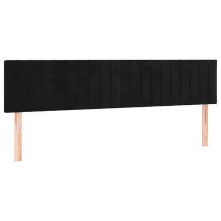 kontinentalseng med madras 160x200 cm fløjl sort