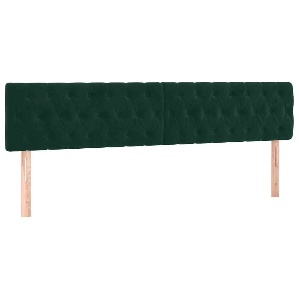 kontinentalseng med madras 180x200 cm fløjl mørkegrøn