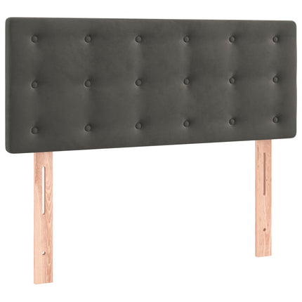 kontinentalseng med madras 90x190 cm fløjl mørkegrå