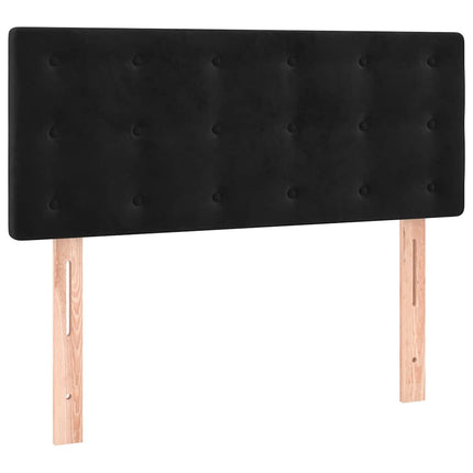 kontinentalseng med madras 90x200 cm fløjl sort
