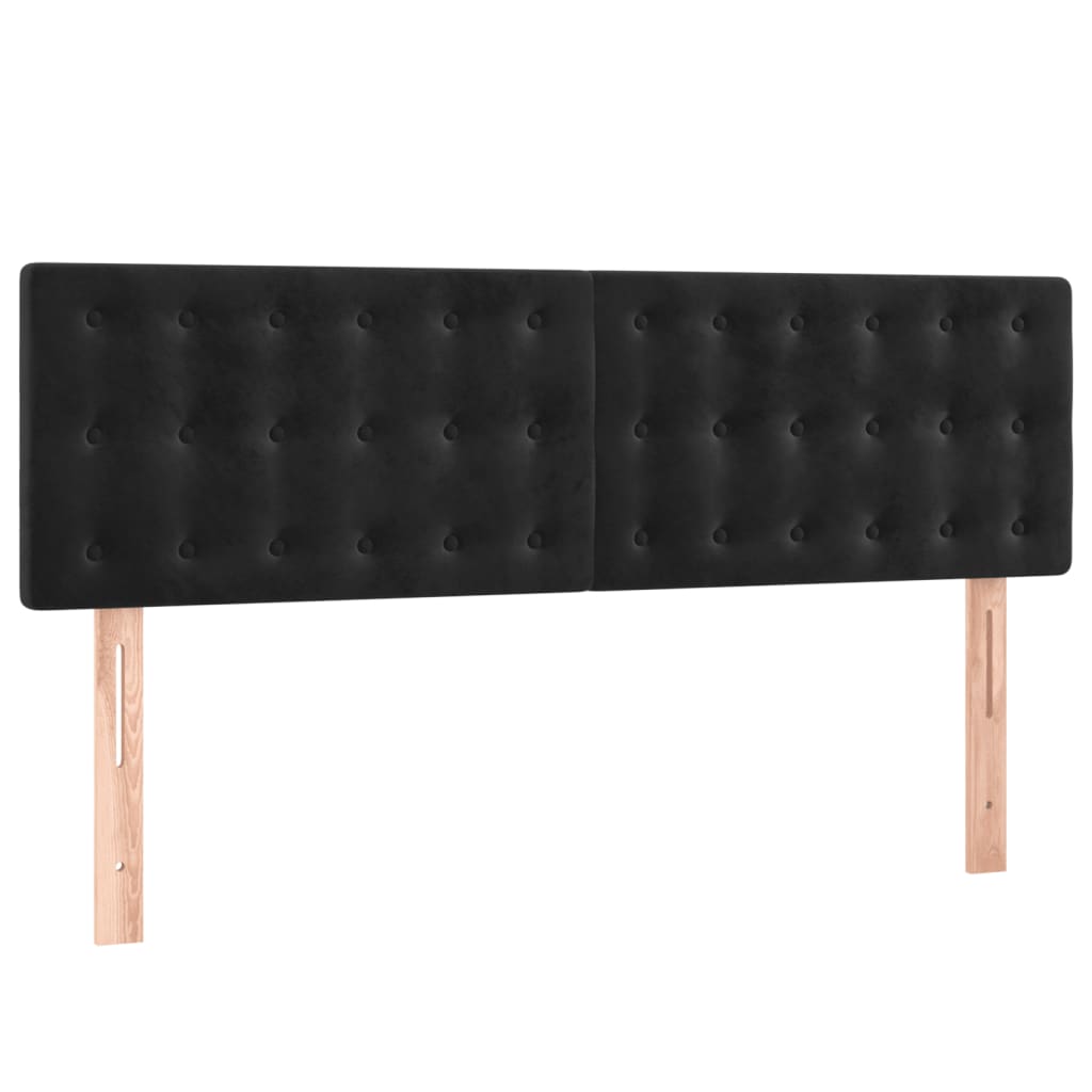 kontinentalseng med madras 140x190 cm fløjl sort