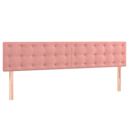 kontinentalseng med madras 180x200 cm fløjl lyserød