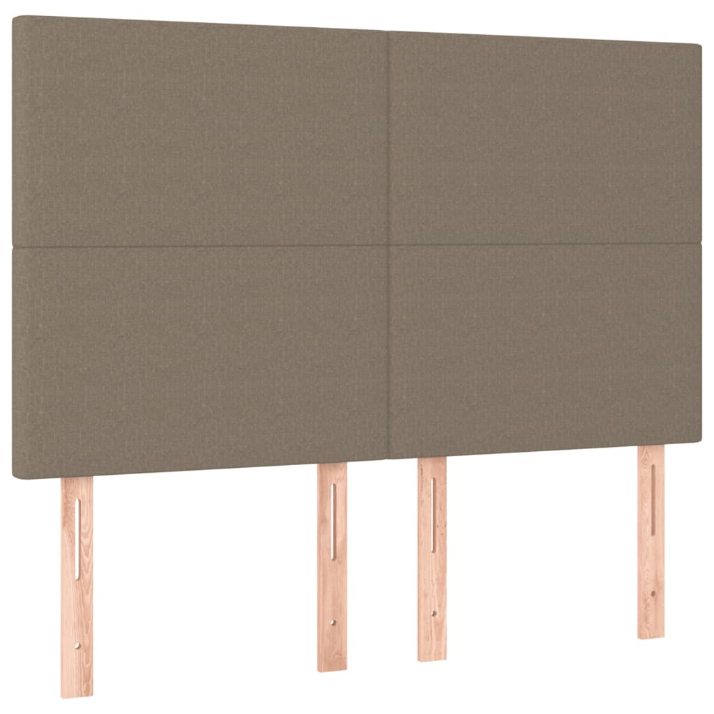 kontinentalseng med madras 140x200 cm stof gråbrun