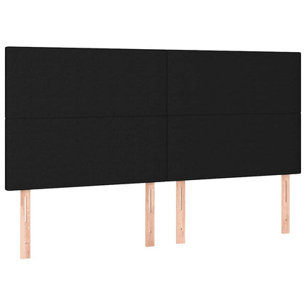 kontinentalseng med madras 180x200 cm stof sort