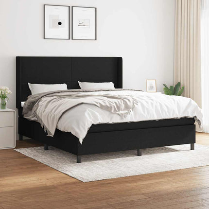 kontinentalseng med madras 180x200 cm stof sort