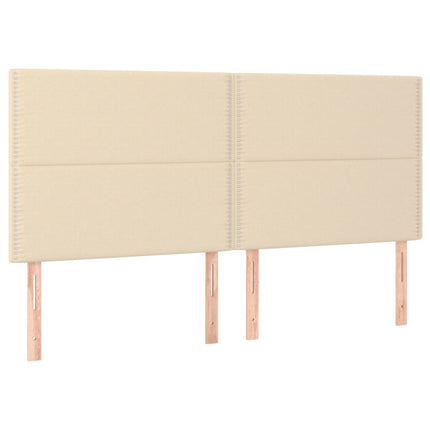 kontinentalseng med madras 180x200 cm stof cremefarvet