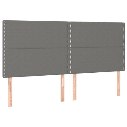 kontinentalseng med madras 200x200 cm stof mørkegrå