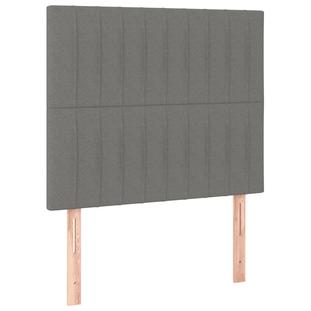 kontinentalseng med madras 90x200 cm stof mørkegrå