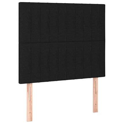 kontinentalseng med madras 90x200 cm stof sort