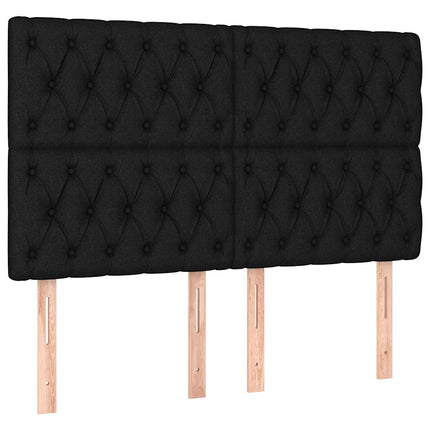 kontinentalseng med madras 140x190 cm stof sort