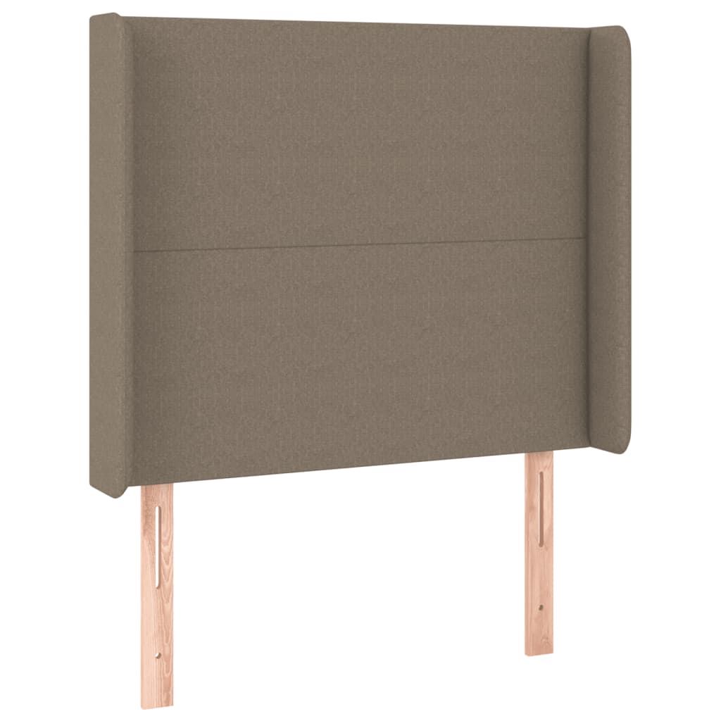 kontinentalseng med madras 90x190 cm stof gråbrun