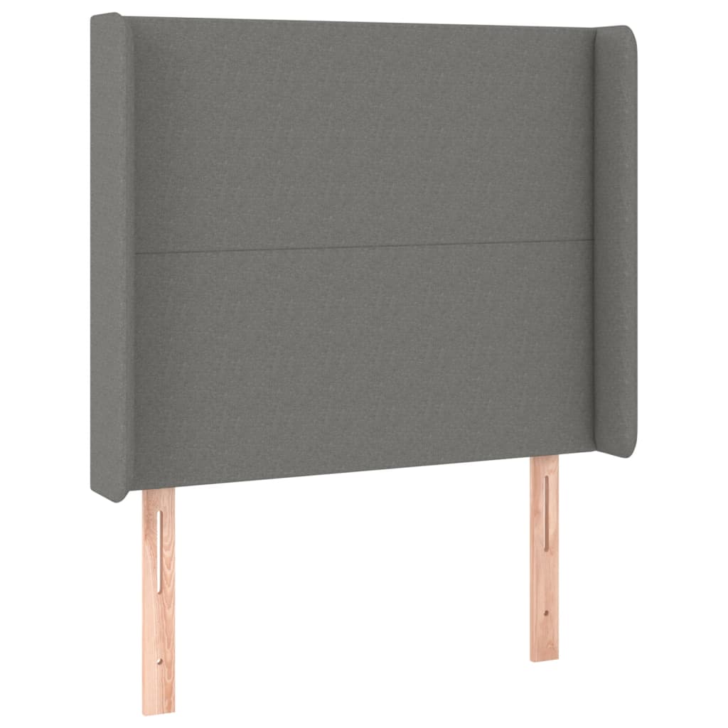 kontinentalseng med madras 100x200 cm stof mørkegrå