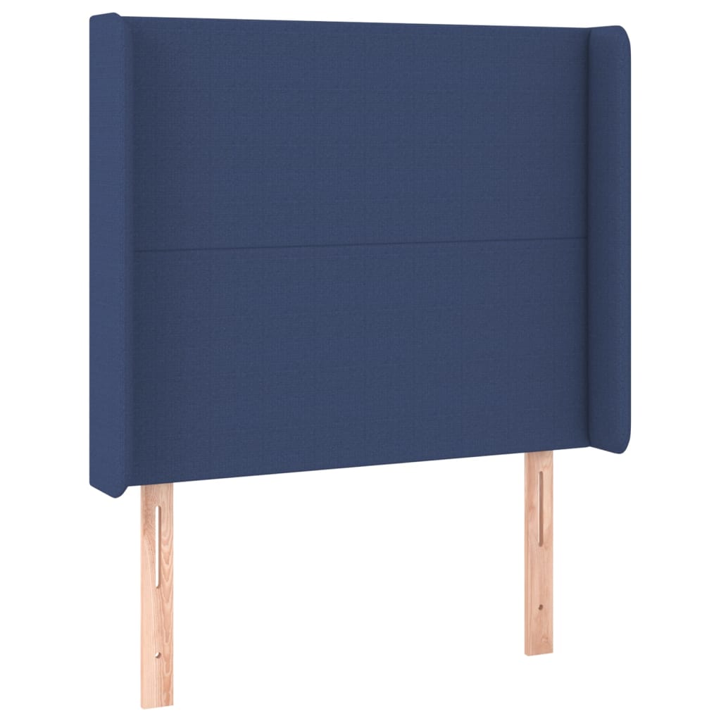 kontinentalseng med madras 100x200 cm stof blå