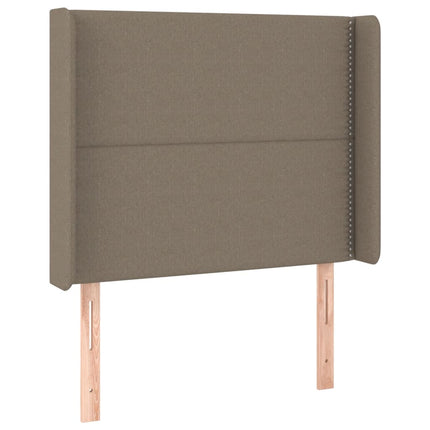 kontinentalseng med madras 90x190 cm stof gråbrun