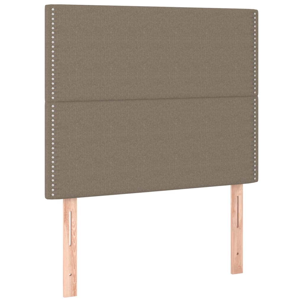 kontinentalseng med madras 100x200 cm stof gråbrun