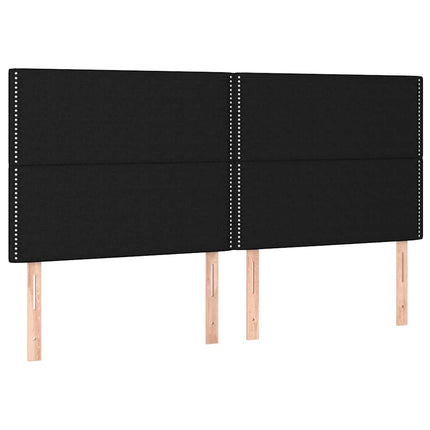 kontinentalseng med madras 160x200 cm stof sort